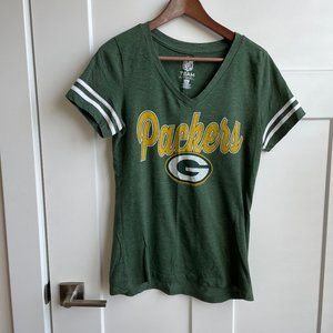 Green Bay Packers V-neck T-shirt - Women's Medium